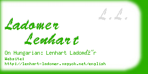 ladomer lenhart business card